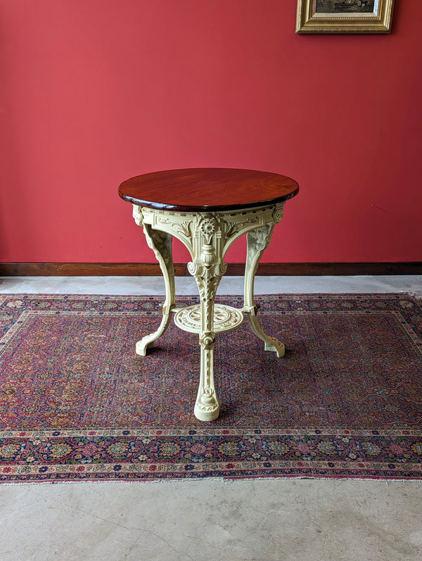 Antique Victorian Cast Iron Circular Pub Table