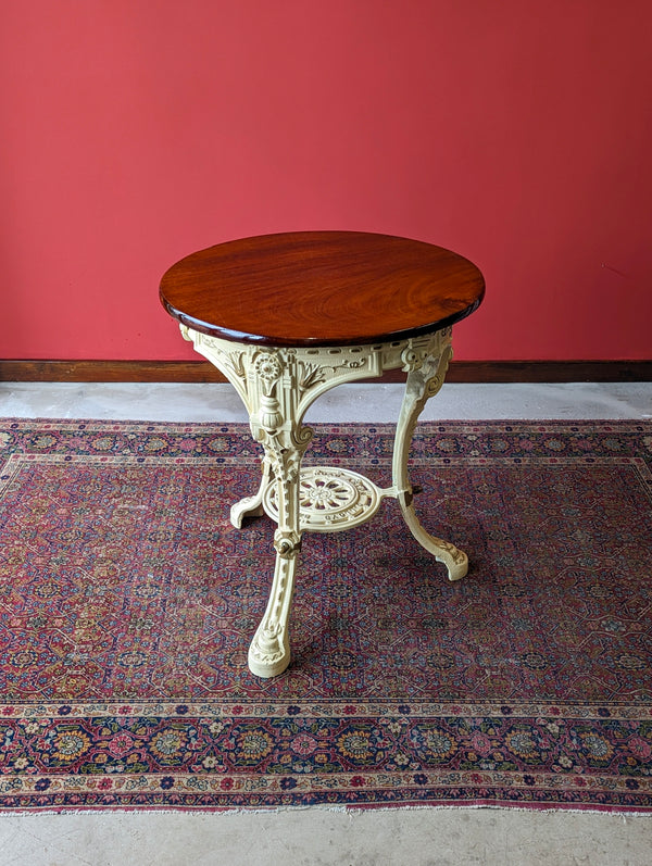 Antique Victorian Cast Iron Circular Pub Table