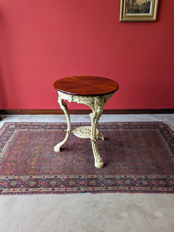 Antique Victorian Cast Iron Circular Pub Table