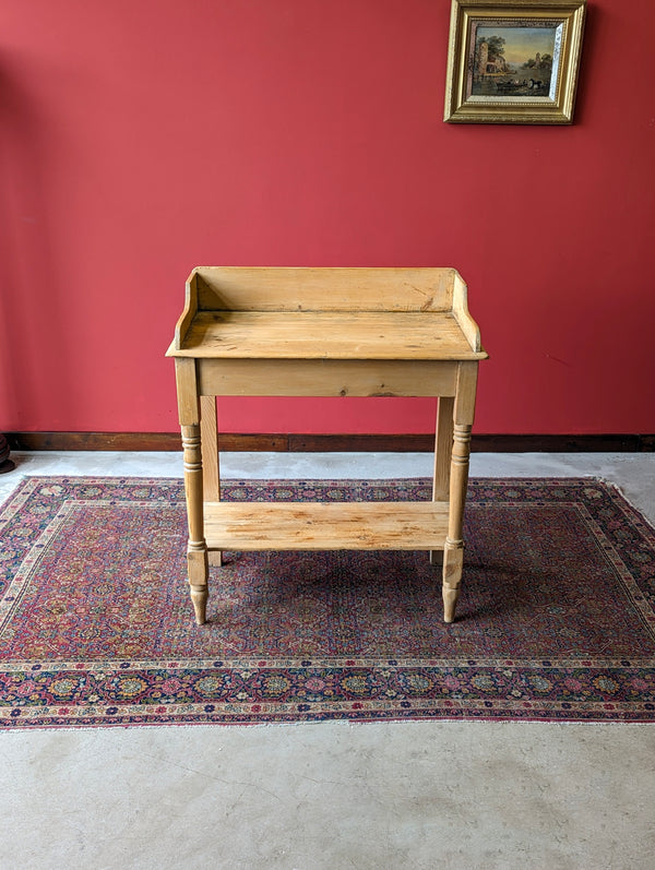 Antique 19th Century Pine Wash Stand / Side Table