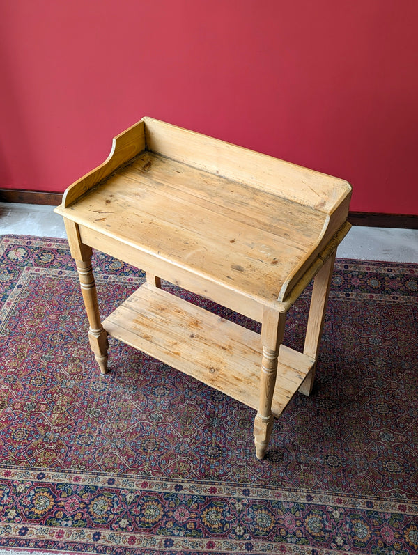 Antique 19th Century Pine Wash Stand / Side Table