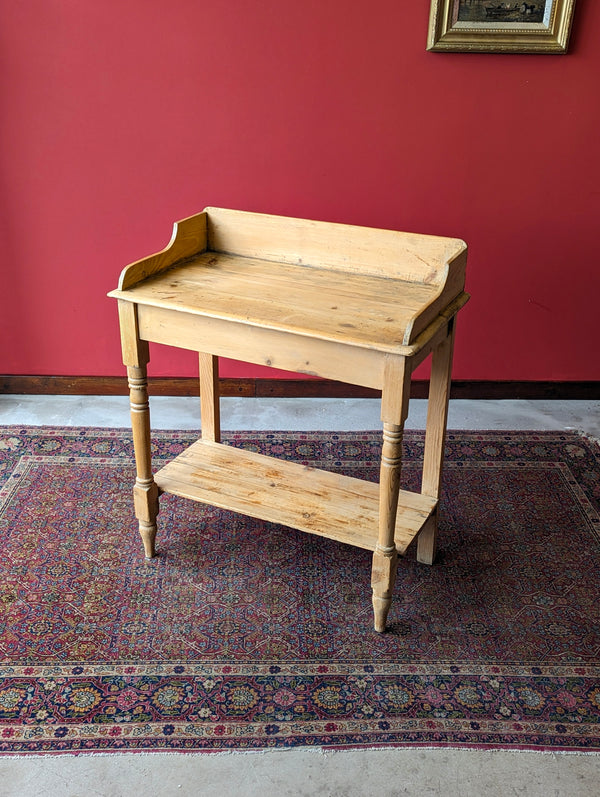 Antique 19th Century Pine Wash Stand / Side Table