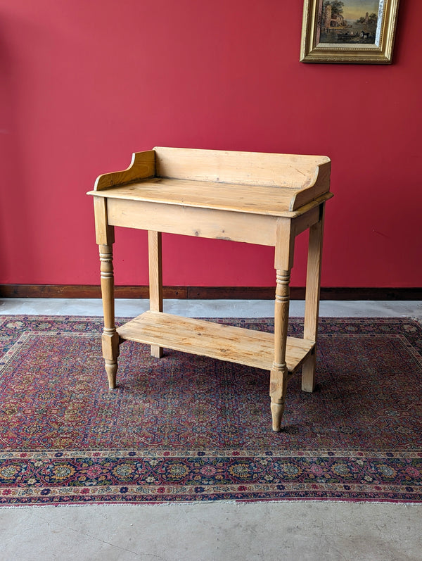 Antique 19th Century Pine Wash Stand / Side Table