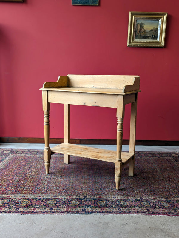 Antique 19th Century Pine Wash Stand / Side Table