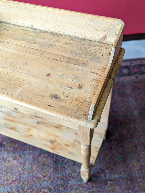 Antique 19th Century Pine Wash Stand / Side Table