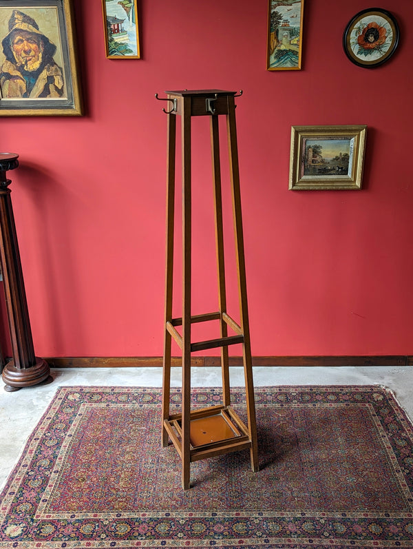 Vintage 1930’s Industrial Oak Hall Stand / Coat Stand by Astrola