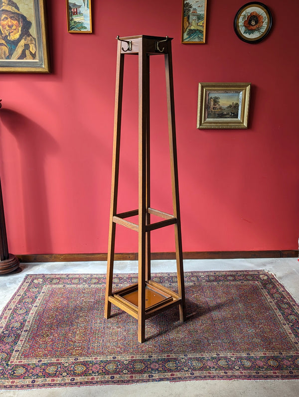Vintage 1930’s Industrial Oak Hall Stand / Coat Stand by Astrola