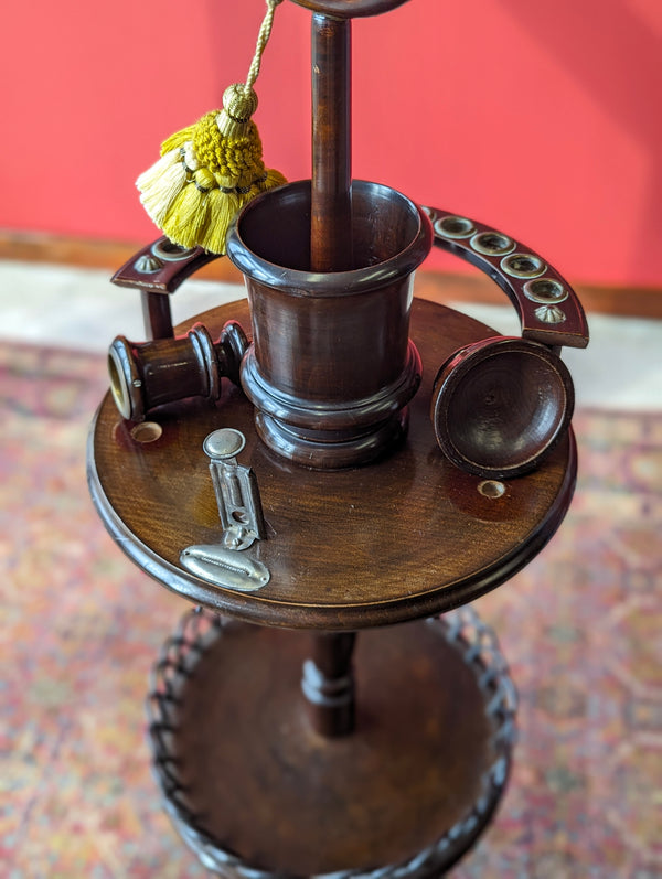 Antique Victorian Mahogany Smokers Companion Stand