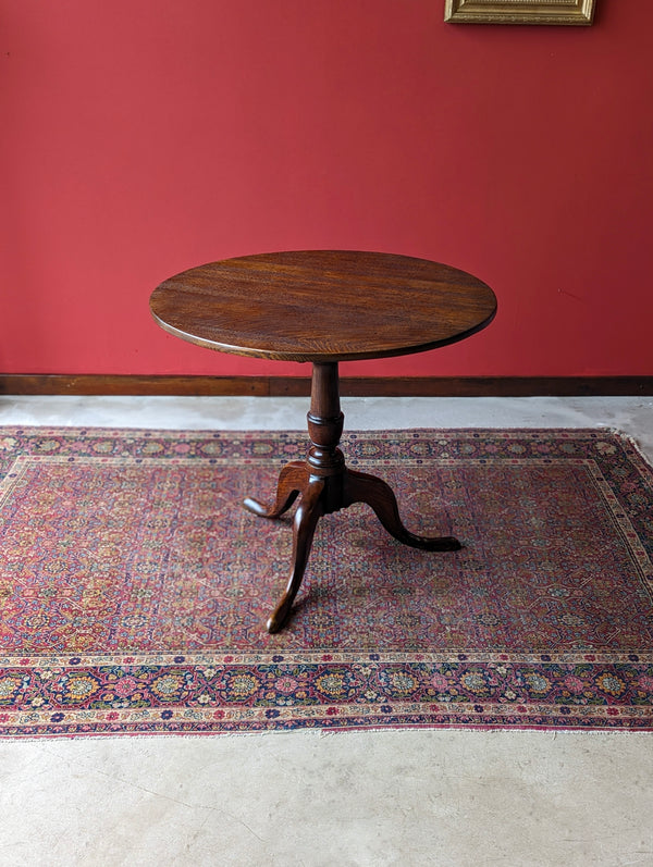 Antique Georgian Oak Tilt Top Circular Table