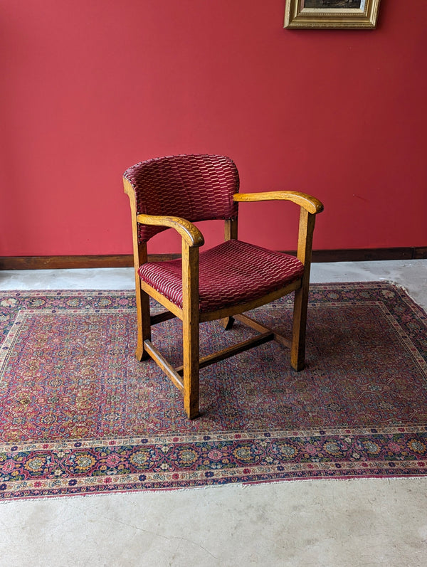 Antique Arts & Crafts Oak Desk Chair / Office Chair