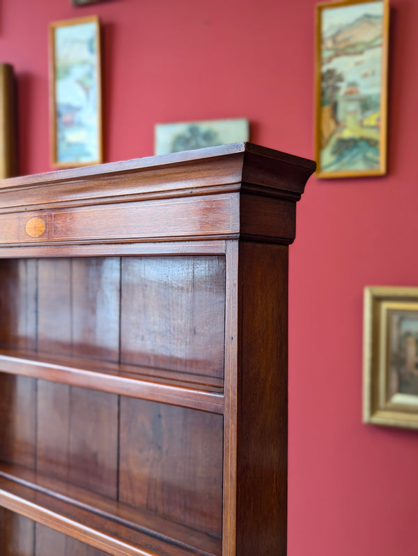 Antique Victorian Mahogany Writing Table Desk with Bookcase