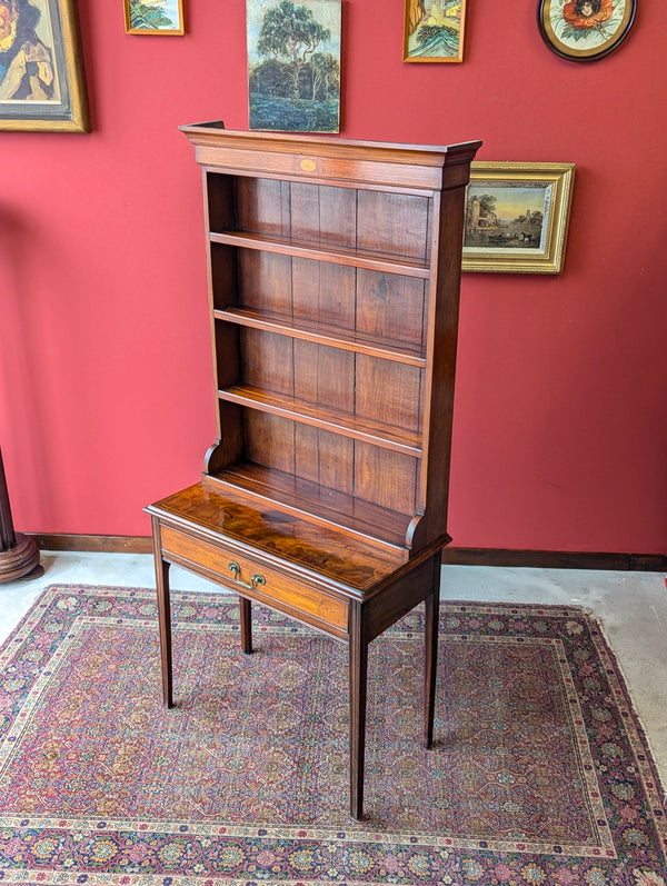 Antique Victorian Mahogany Writing Table Desk with Bookcase