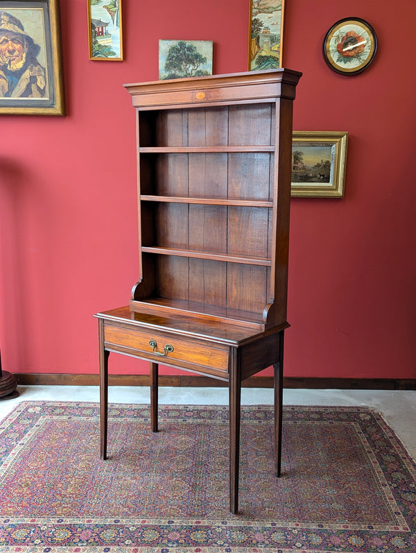 Antique Victorian Mahogany Writing Table Desk with Bookcase