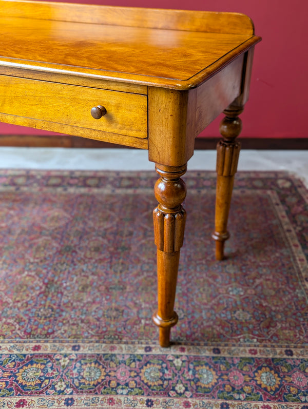 Antique Victorian Satin Birch Writing Table Desk