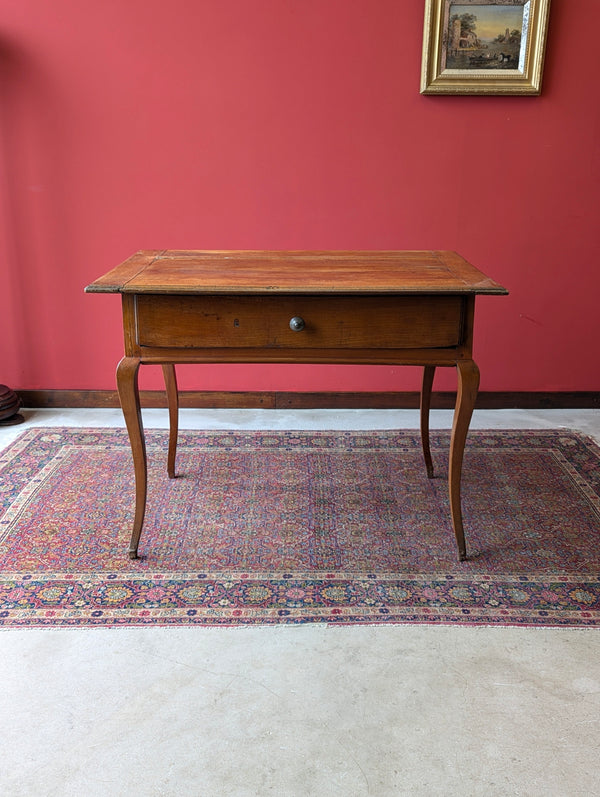 Antique Early 19th Century Cherrywood French Side Table / Desk