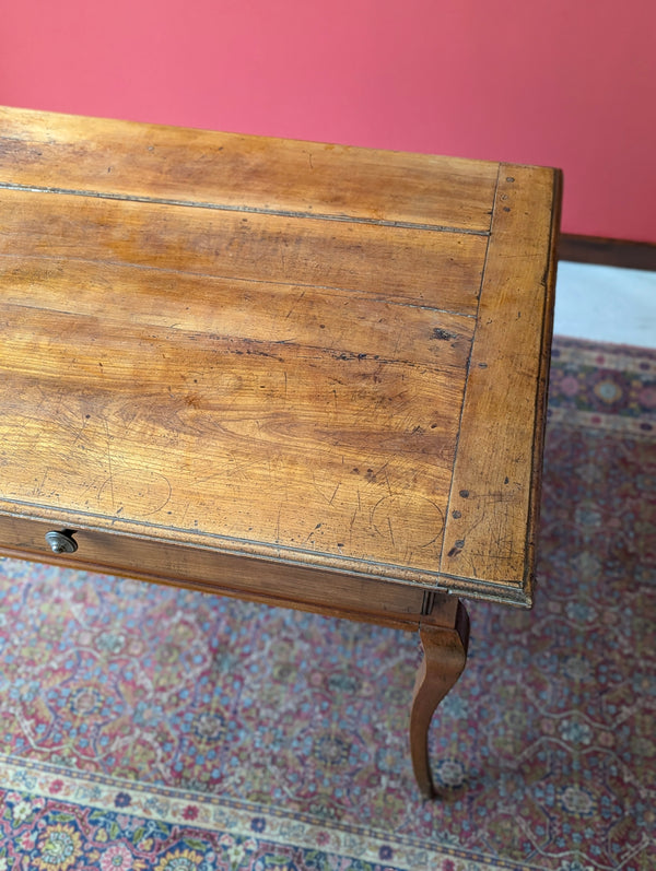 Antique Early 19th Century Cherrywood French Side Table / Desk