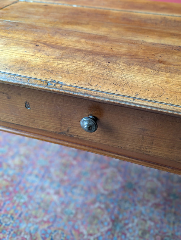 Antique Early 19th Century Cherrywood French Side Table / Desk