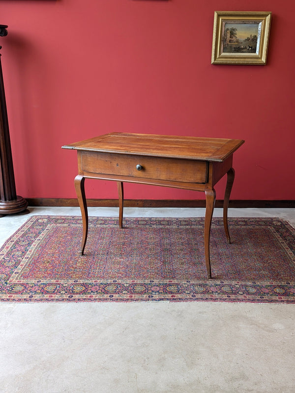 Antique Early 19th Century Cherrywood French Side Table / Desk