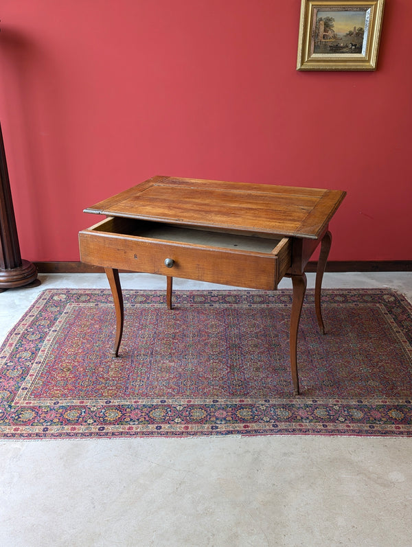 Antique Early 19th Century Cherrywood French Side Table / Desk