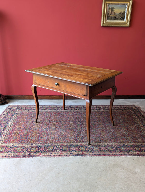 Antique Early 19th Century Cherrywood French Side Table / Desk