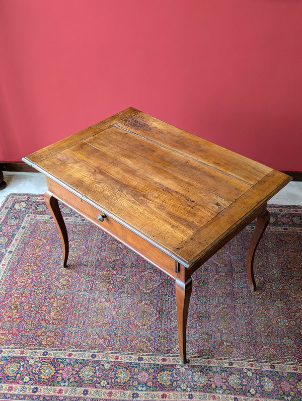 Antique Early 19th Century Cherrywood French Side Table / Desk