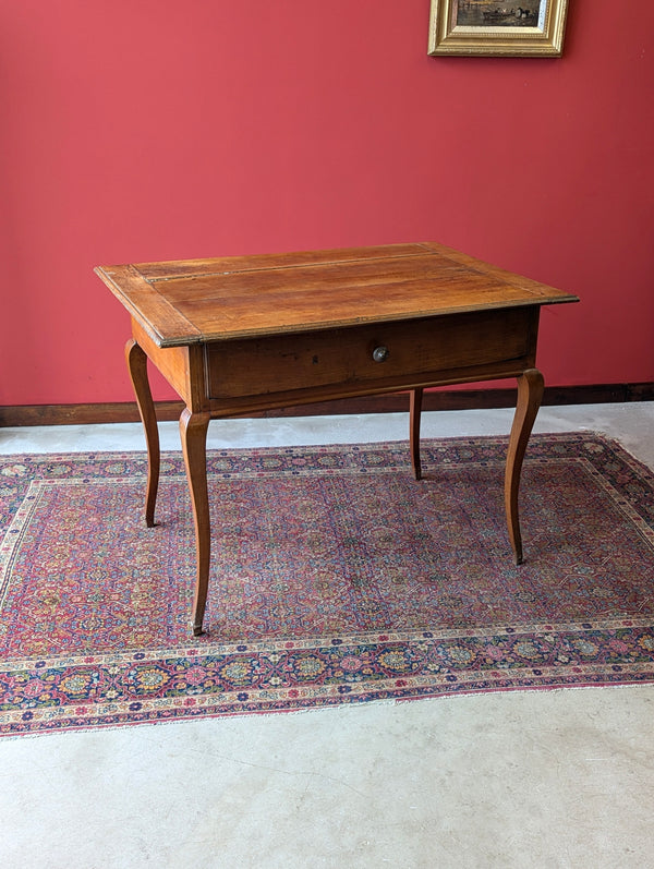 Antique Early 19th Century Cherrywood French Side Table / Desk