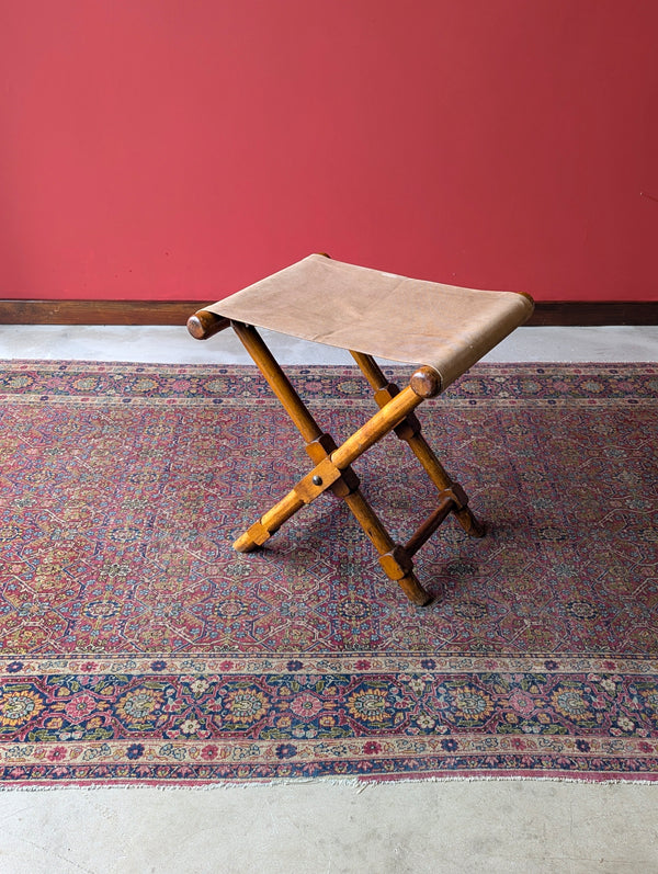 Antique 19th Century Folding Campaign Stool