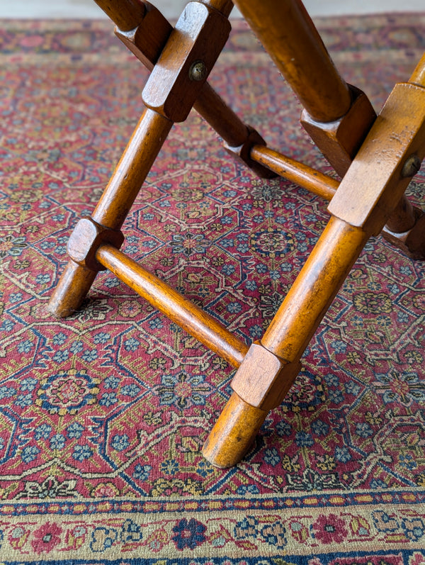 Antique 19th Century Folding Campaign Stool