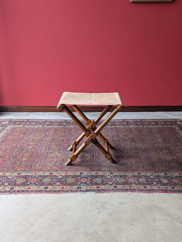 Antique 19th Century Folding Campaign Stool