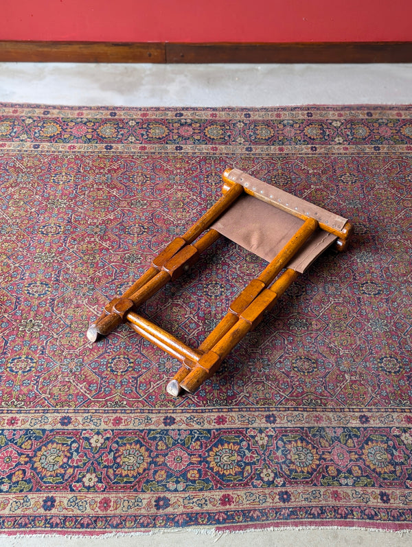 Antique 19th Century Folding Campaign Stool