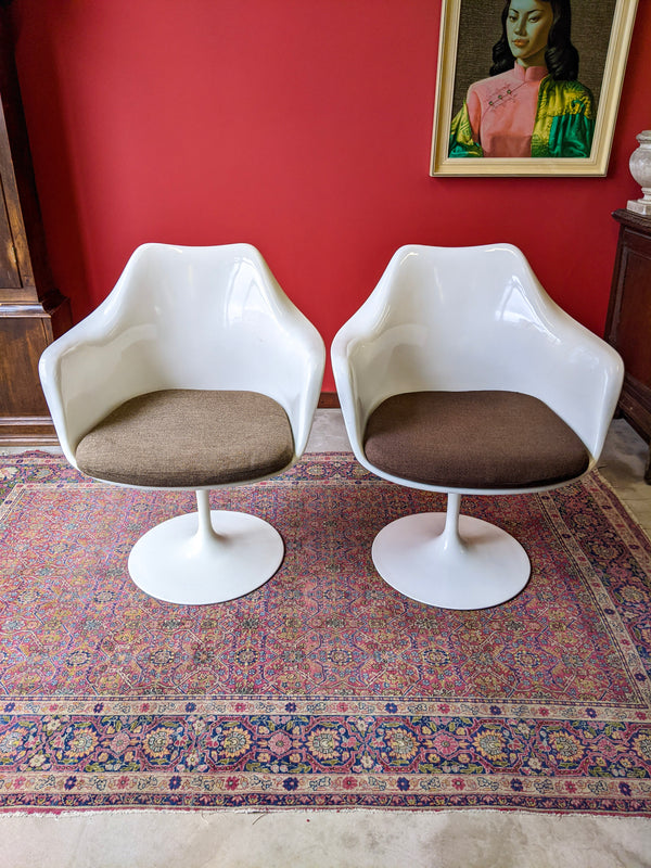 Pair of Vintage Mid Century Tulip Armchairs by Eero Saarinen