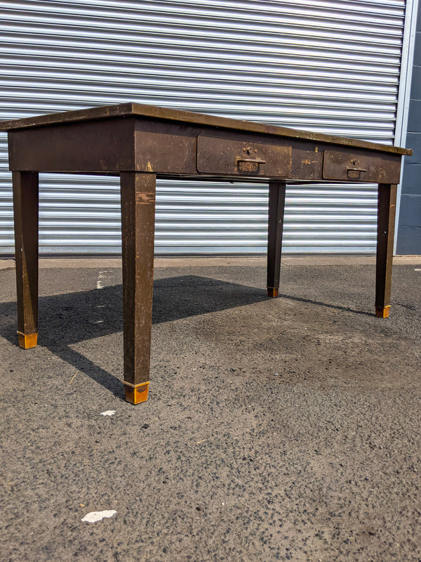 Industrial Steel Metal Desk by Sankey Sheldon