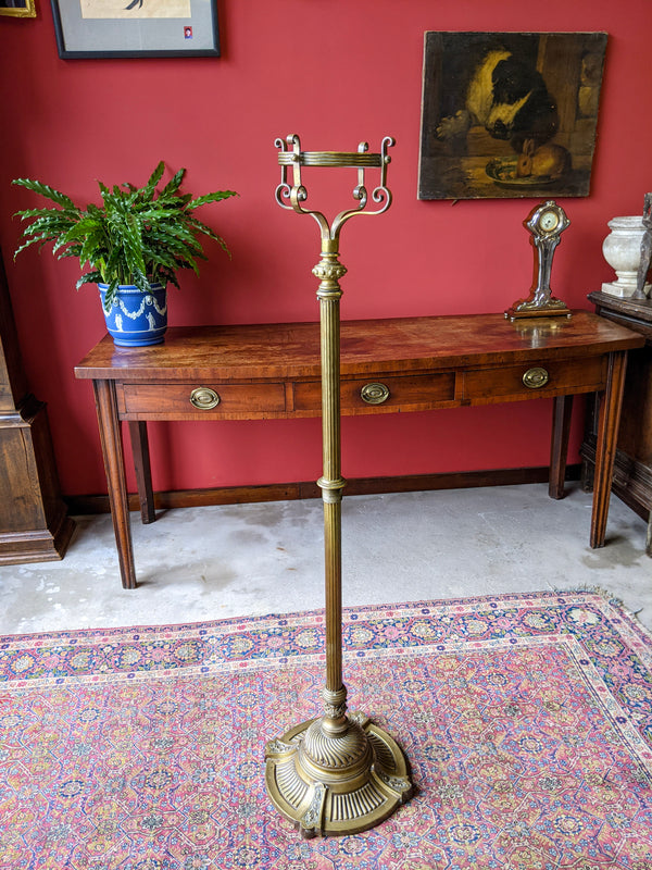 Antique Brass Oil Lamp / Plant Stand