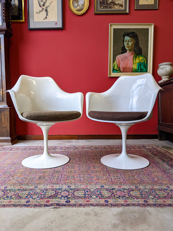 Pair of Vintage Mid Century Tulip Armchairs by Eero Saarinen