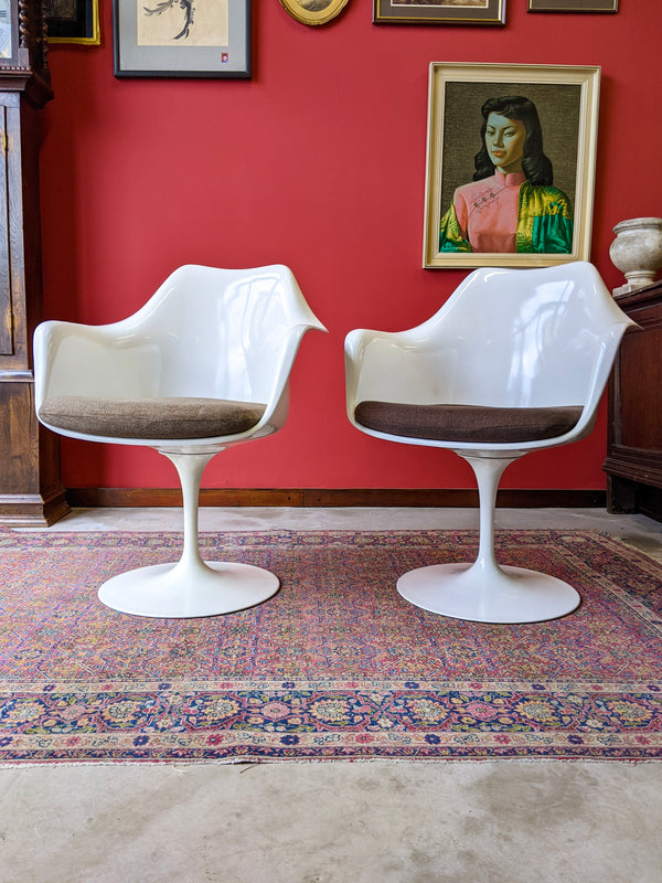 Pair of Vintage Mid Century Tulip Armchairs by Eero Saarinen