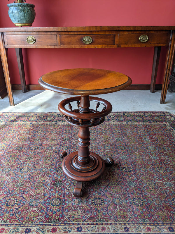 Antique Two Tier Small Mahogany Occasional Side Table