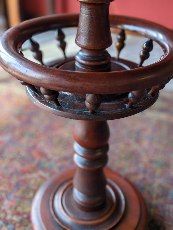 Antique Two Tier Small Mahogany Occasional Side Table