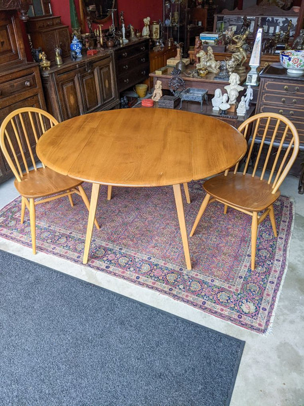 Ercol Blonde Windsor Dining Table & Two Chairs