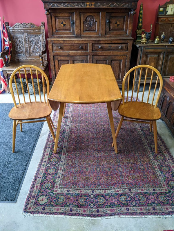 Ercol Blonde Windsor Dining Table & Two Chairs