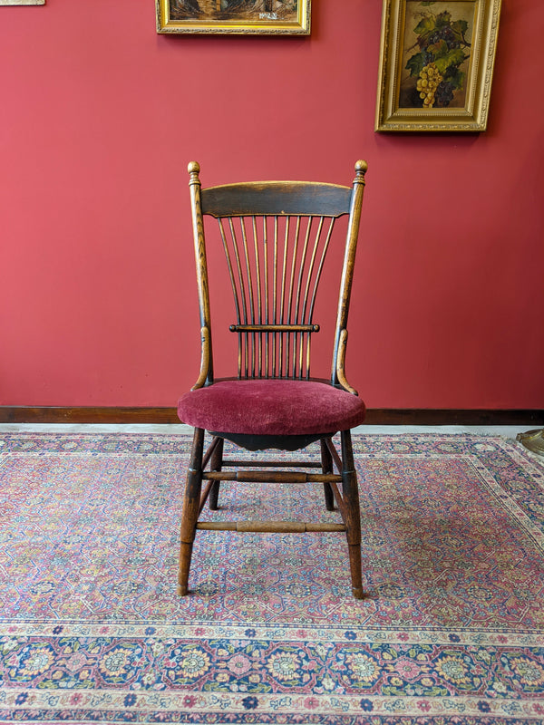 Pair of Arts & Crafts Victorian Oak Side Chairs