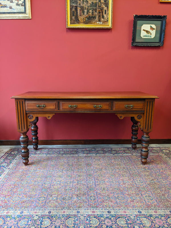 Antique Arts & Crafts Late 19th Century Mahogany Hall Table / Desk