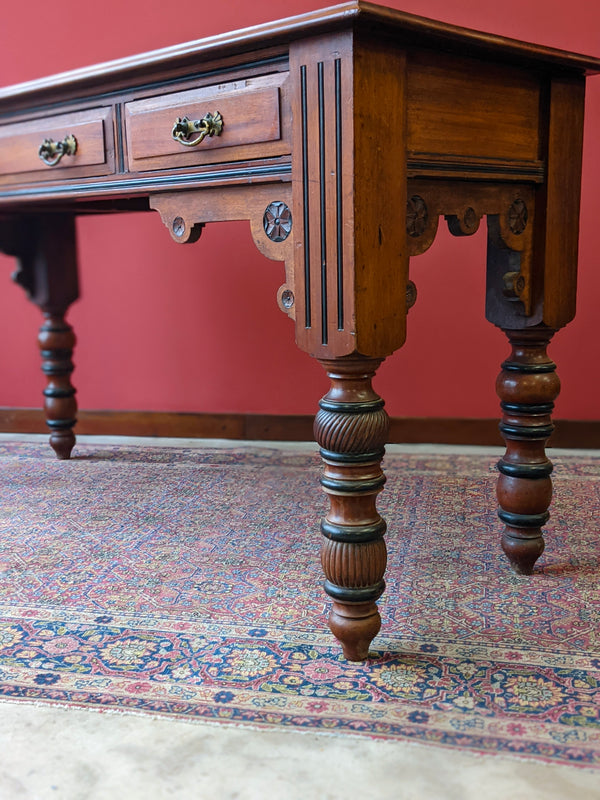 Antique Arts & Crafts Late 19th Century Mahogany Hall Table / Desk