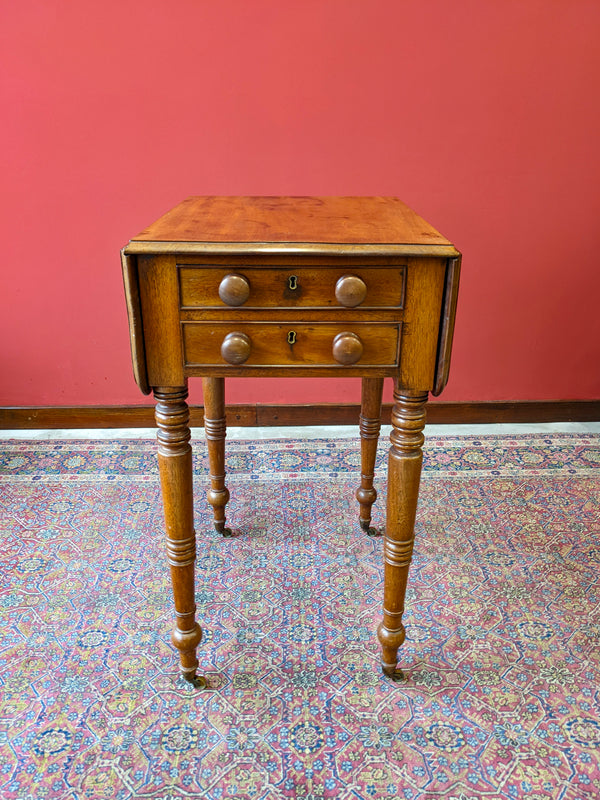 19th Century Mahogany Pembroke Sewing Table