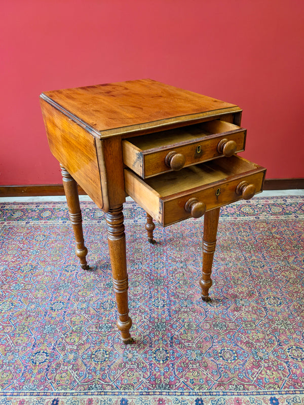 19th Century Mahogany Pembroke Sewing Table