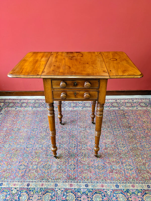 19th Century Mahogany Pembroke Sewing Table