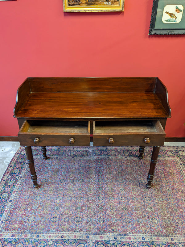 Antique Victorian Mahogany Hall Table / Desk
