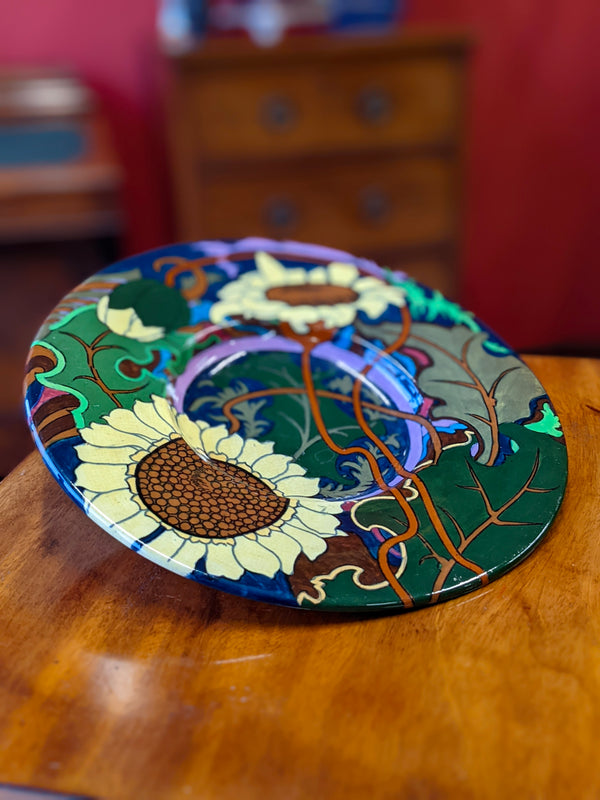 Frederick Rhead Designs Antique Arts & Crafts Frederick Rhead for Foley Intarsio Wall Plate Ch ...