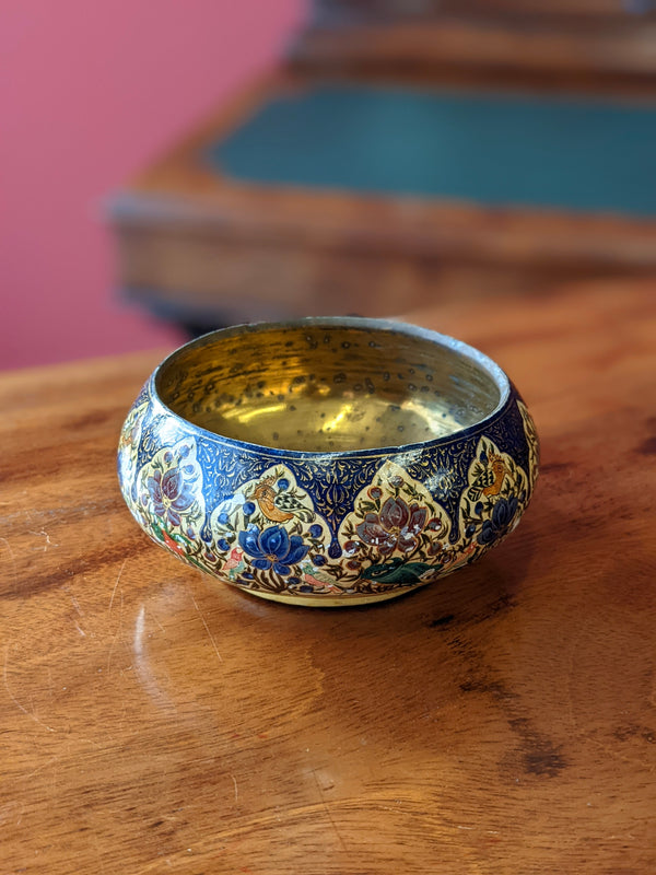 Small Middle Eastern Hand Painted Antique Bowl