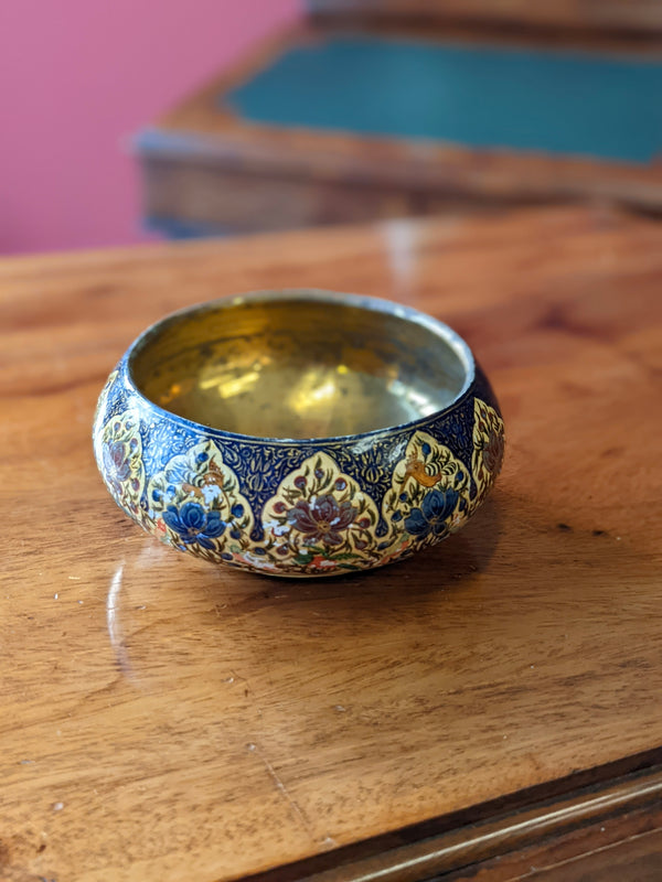 Small Middle Eastern Hand Painted Antique Bowl
