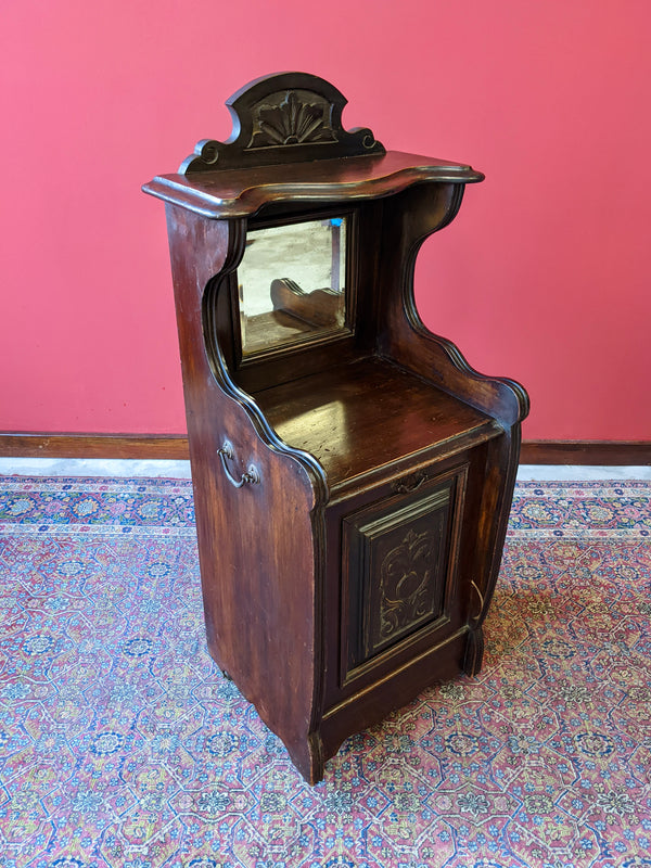 Victorian Mahogany Fall Front Coal Purdonium